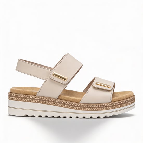 Remonte D0q59 Womens Ankle Strap Sandals Beige - Image 1