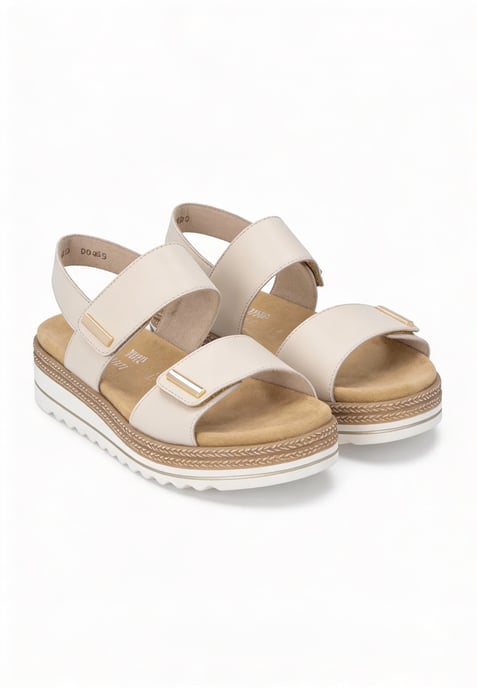 Remonte D0q59 Womens Ankle Strap Sandals Beige - Image 2