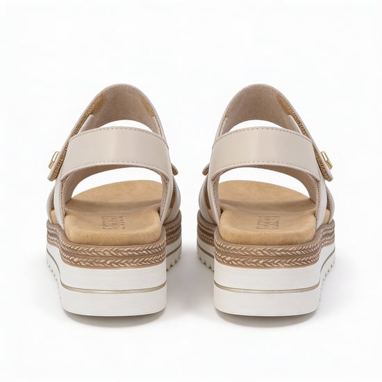 Remonte D0q59 Womens Ankle Strap Sandals Beige - Image 3