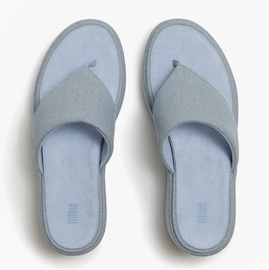 Fitflop Platfforms Denim Womens Toe-post Sandals Light Denim - Image 3