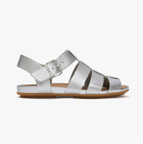 Fitflop Gracie Leather Womens Ankle Strap Sandals Silver - Image 1
