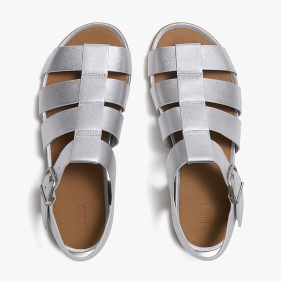 Fitflop Gracie Leather Womens Ankle Strap Sandals Silver - Image 3