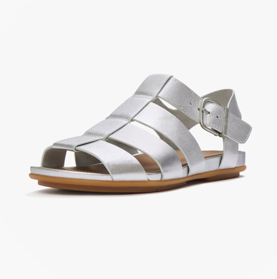 Fitflop Gracie Leather Womens Ankle Strap Sandals Silver - Image 5