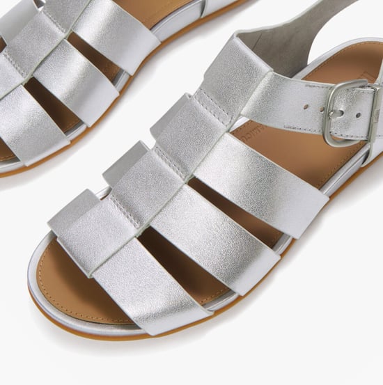 Fitflop Gracie Leather Womens Ankle Strap Sandals Silver - Image 6