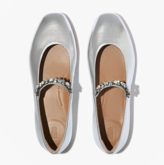 Fitflop Delicato Pearls And Crystal Womens Slingback Sandals Silver - Image 4