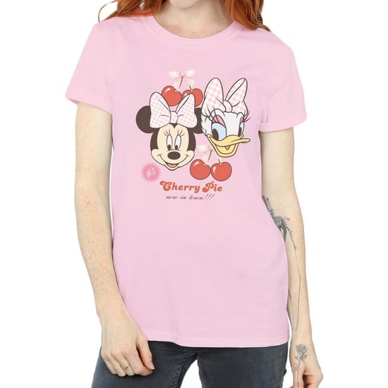Disney Kvinnor/Minnies Mus & Daisy Körsbär Bomull Boyfriend T-shirt (Babyrosa) - Image 2