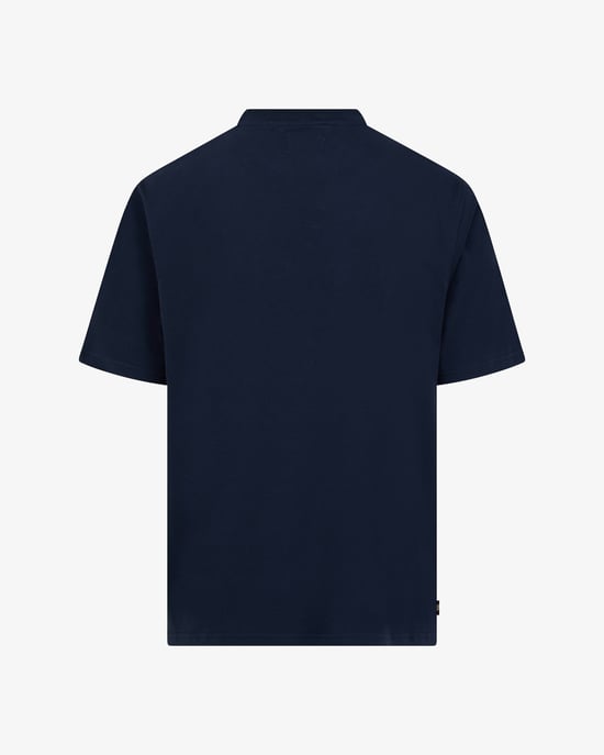 Aquascutum Mens Piping T-Shirt in Dark Blue - Image 2