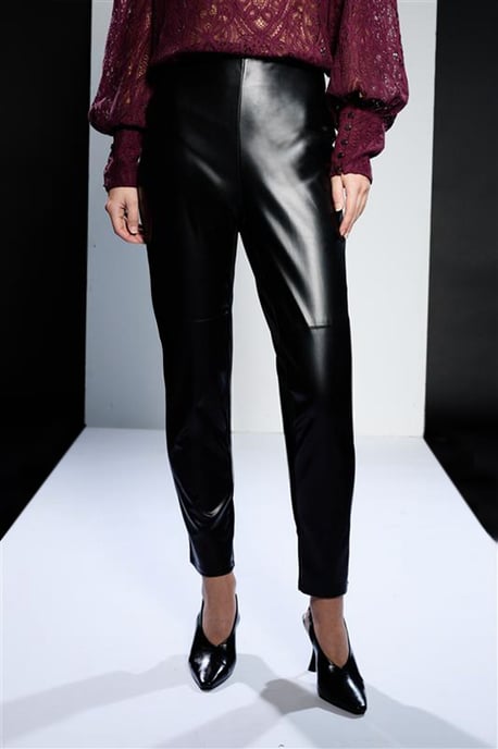 Runway 1.8.1.8 Faux Leather Ponte Mix Skinny Trouser - Image 2