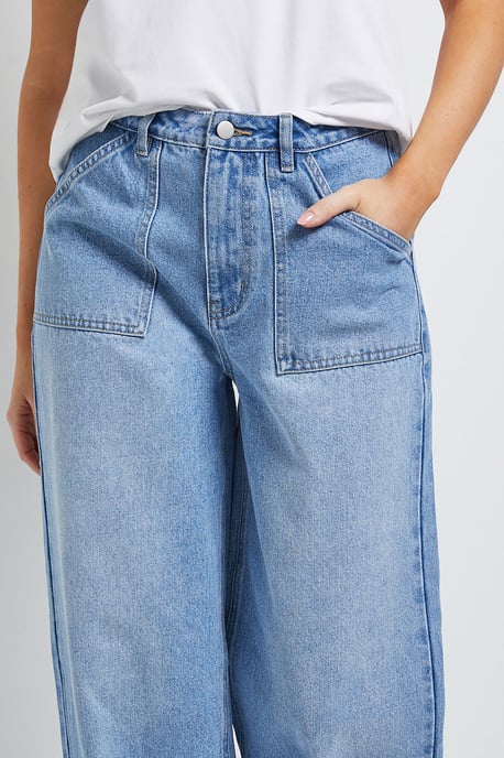 Wide Leg High Waist Denim Jeans - Image 2