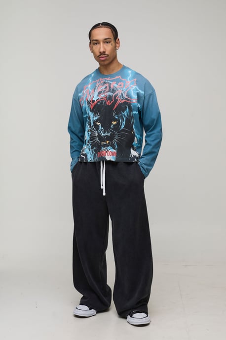 Essential Washed Extreme Wide Leg Jogger - Image 4