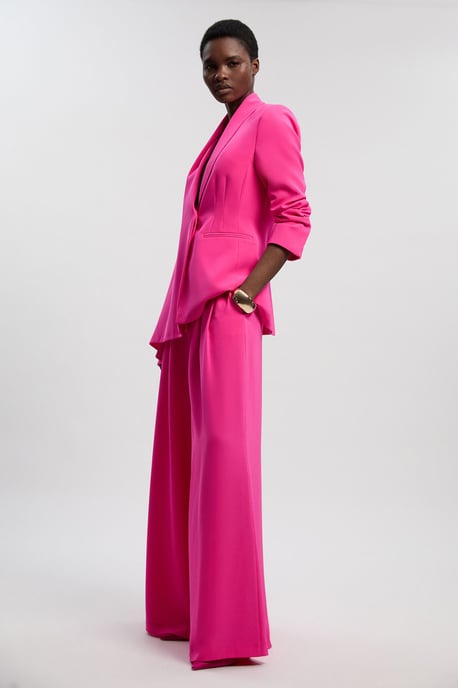 Petite Soft Tailored Wide Leg Trouser - Image 1