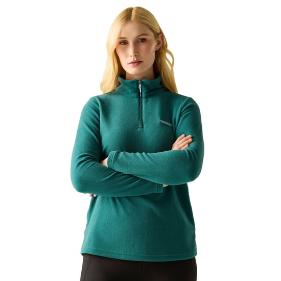 Regatta - Geweldige Outdoors Dames Sweetheart 1/4 Zip Fleece Sweater (Mediterraan groen) - Image 4