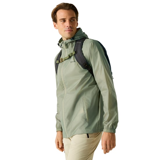 Regatta Mens Pack It III Waterproof Jacket (Light Sage) - Image 4