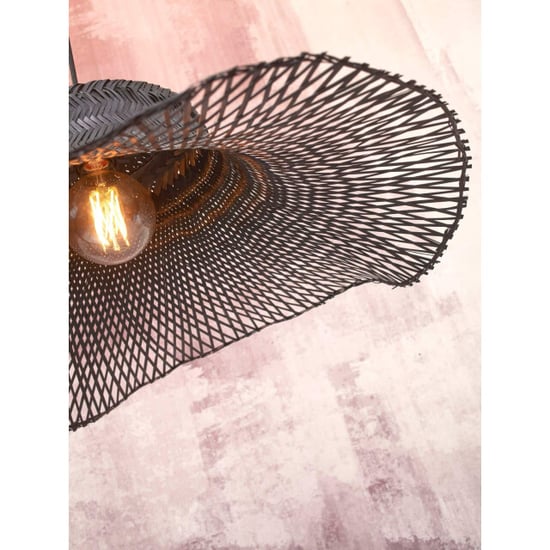 Good&Mojo Hanglamp ibiza bamboe zwart 65x65x20cm - Image 2