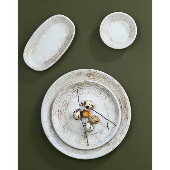 By Bone Dinerbord antico porselein 27 cm set van 6 - Image 2