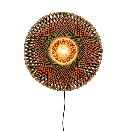 Good&Mojo Wandlamp bali bamboe/zwart Ø44cm - Image 1