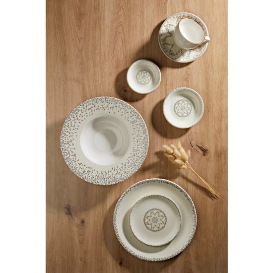 By Bone Pastabord tessera porselein 27 cm (500cc) set van 2 - Image 1
