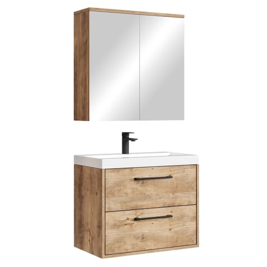 Badplaats Badkamermeubel set florence 01 60 cm – kastanje – hangend - Image 1