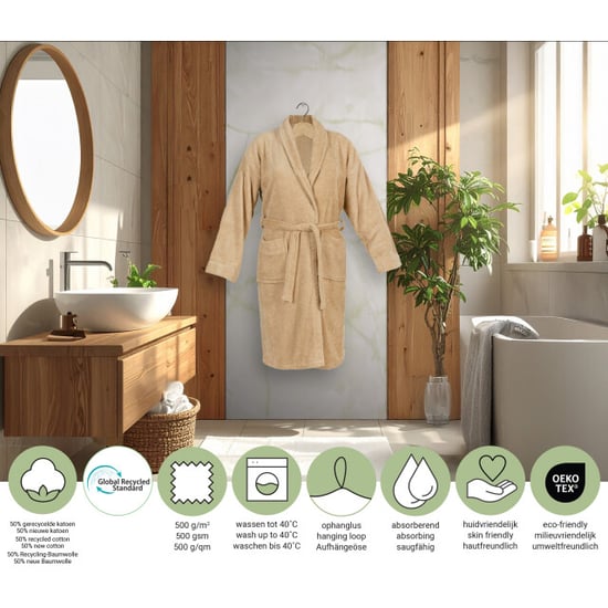 DoubleLife Badjas 100% katoen, waarvan 50% gerecyclede katoen grs - Image 3