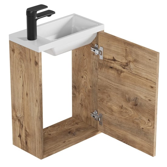 Badplaats Toiletmeubel met wasbak florence 40 x 22 cm – kastanje – - Image 3