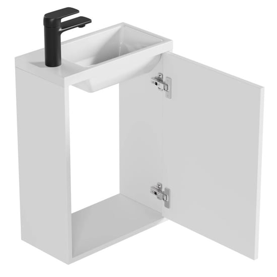 Badplaats Toiletmeubel met wasbak florence 40 x 22 cm – mat – fonteinmeubel - Image 4