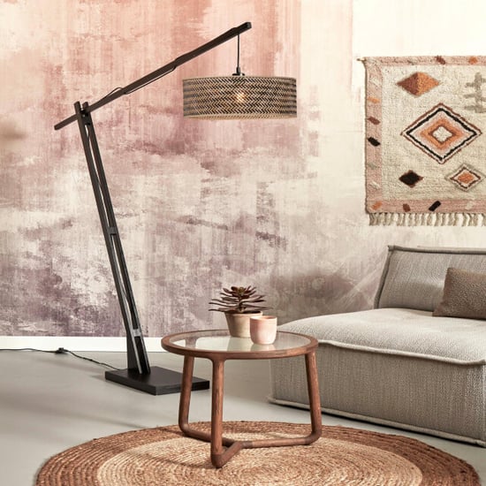 Good&Mojo Vloerlamp java bamboe zwart/naturel 175x50x207cm - Image 1