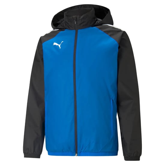 Puma Mens Teamliga All Weather Rain Jacket Waterproof Coat Blue 657245 - Image 2