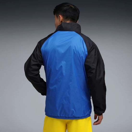 Puma Mens Teamliga All Weather Rain Jacket Waterproof Coat Blue 657245 - Image 4