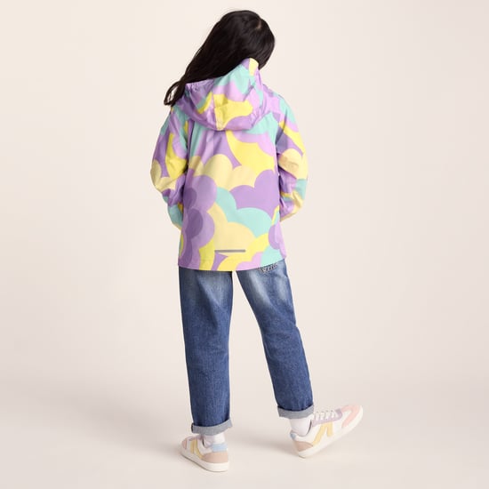 Copley Kids Waterproof Jacket - Lilac Cloud Print - Image 2
