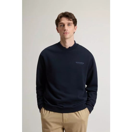 Woolrich Macro logo crewneck melton - Image 3
