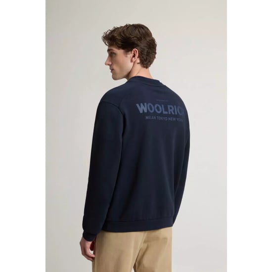 Woolrich Macro logo crewneck melton - Image 6