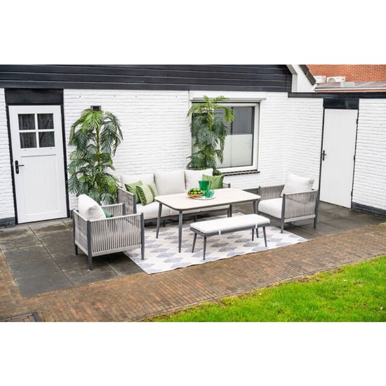 Garden Impressions Sportbank voor barcelona carbon black valley sand - Image 2