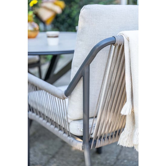 Garden Impressions Raxa dining fauteuil carbon black rope taupe-valley sand - Image 5