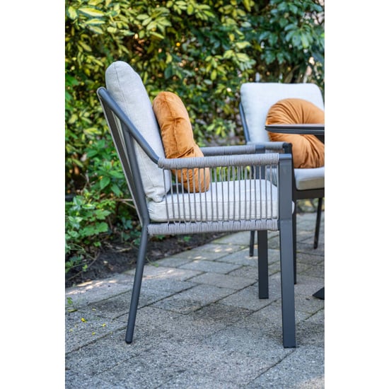 Garden Impressions Raxa dining fauteuil carbon black rope taupe-valley sand - Image 6