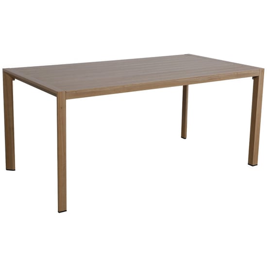 Garden Impressions Felini tuintafel aluminium 160x84 cm light teak look - Image 1