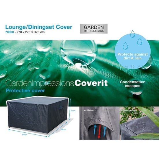 Garden Impressions Coverit lounge-diningset hoes 278x278xh70 cm - Image 1