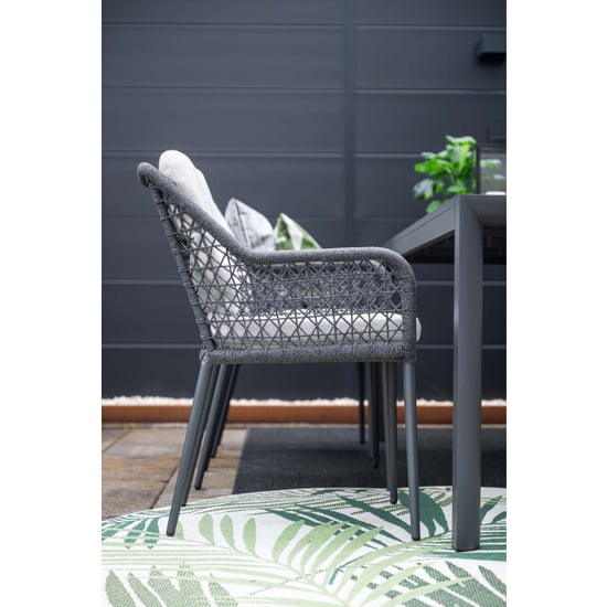 Garden Impressions Toledo dining fauteuil carbon black dark grey valley sand - Image 4