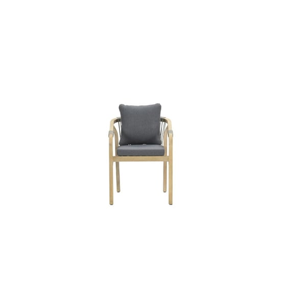 Garden Impressions Santos dining fauteuil acaciahout white wash-rope dgrijs-mystic grey - Image 5