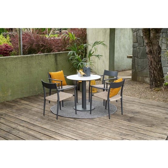 Garden Impressions Parijs dining fauteuil carbon black natural sand - Image 1