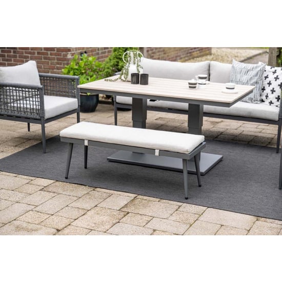 Garden Impressions Cyprus tafel- in hoogte verstelbaar 150x87cm -c. black-light teak - Image 4