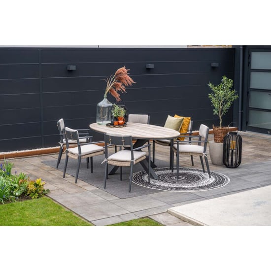 Garden Impressions Parijs dining fauteuil carbon black natural sand - Image 6