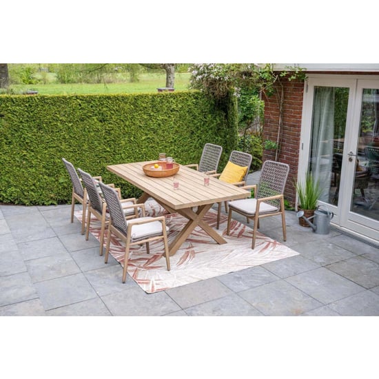 Garden Impressions Skala dining fauteuil acaciahout met white wash sand - Image 5