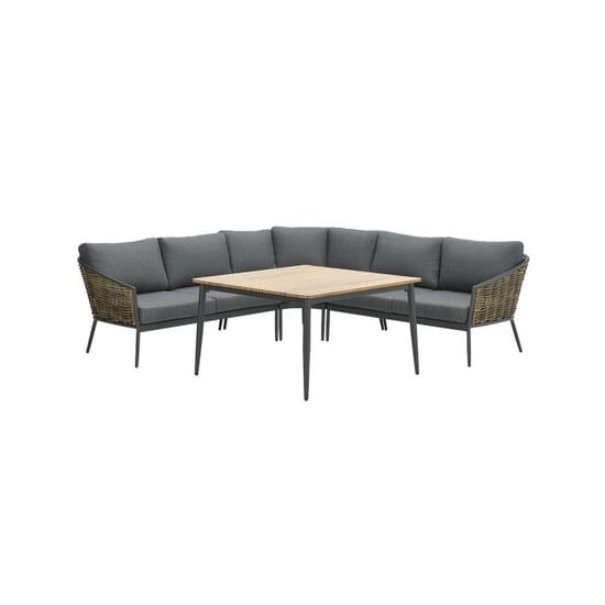 Garden Impressions Bali lounge-diningset 4-delig natural rotan mystic grey - Image 1