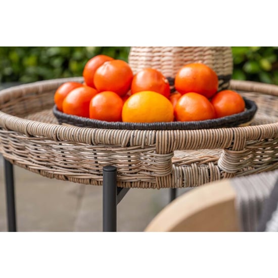 Garden Impressions Benidorm bijzettafel diameter 60xh50 cm c.black natural - Image 6
