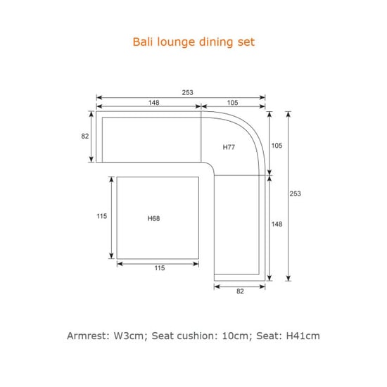 Garden Impressions Bali lounge-diningset 4-delig natural rotan mystic grey - Image 3