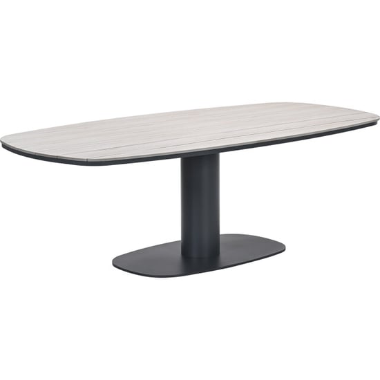 Garden Impressions Newton drum dining tuintafel 230x110 cm carbon black - Image 1