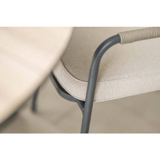 Garden Impressions Venice dining fauteuil carbon black rope taupe desert sand - Image 3