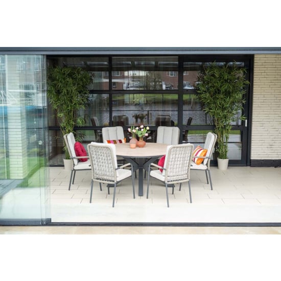 Garden Impressions Venice dining fauteuil carbon black rope taupe desert sand - Image 4