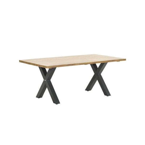 Garden Impressions Zeus dining tafel 180x100 cm carbon black teak look - Image 1