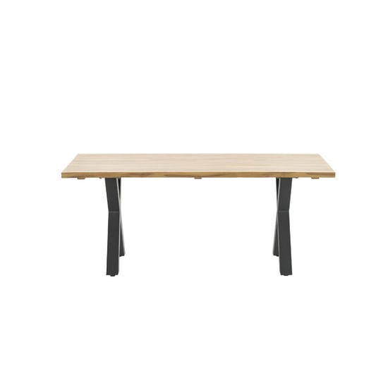 Garden Impressions Zeus dining tafel 180x100 cm carbon black teak look - Image 2